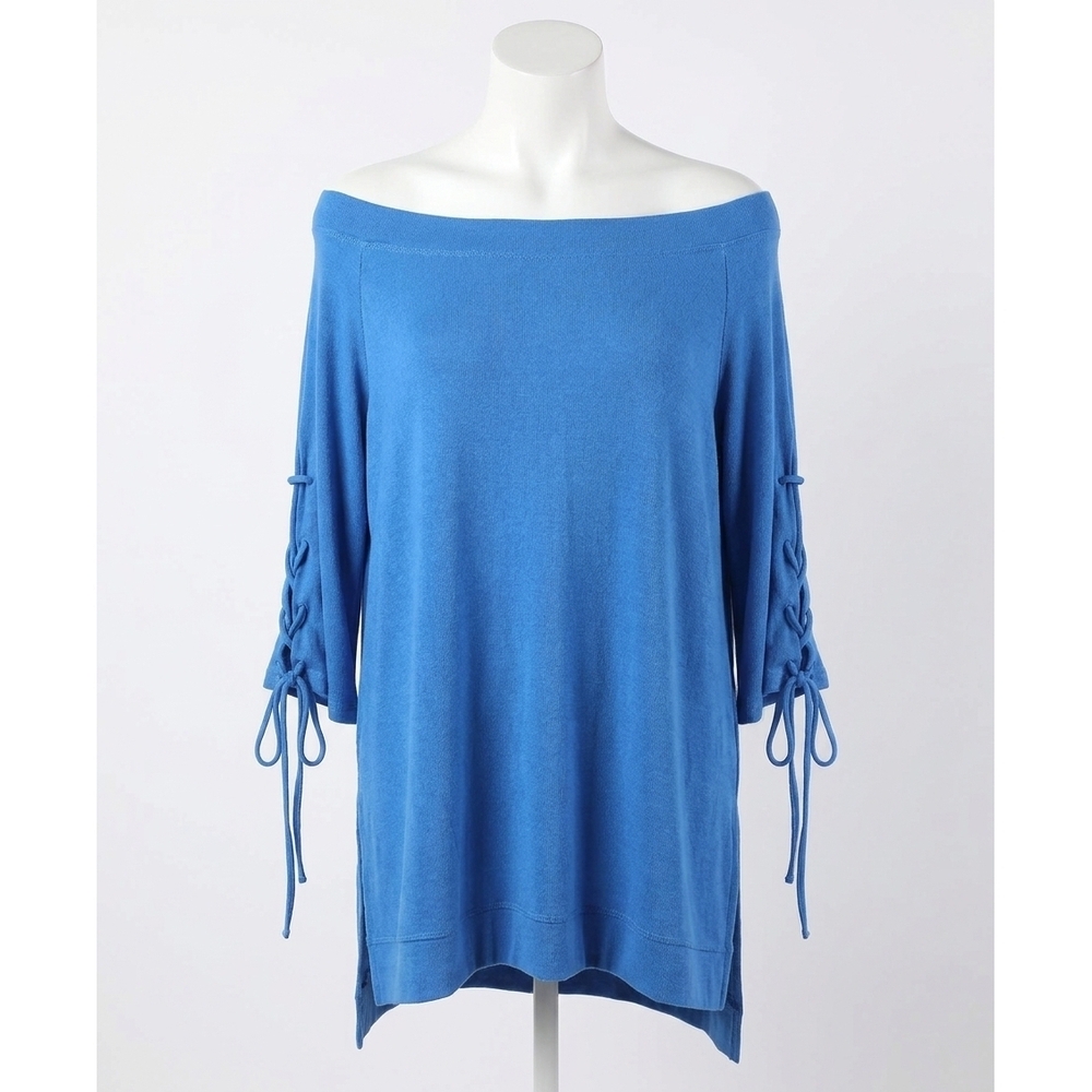 NEW UMGEE casual cutie lace up top in cobalt